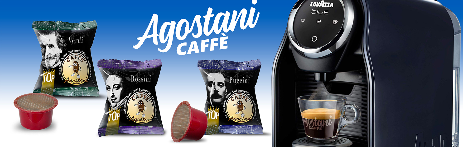 Capsule Caffe Agostani Compatibili Lavazza Blue e Lavazza In Black Capsule Caffe Agostani Compatibili Lavazza Blue e Lavazza In Black