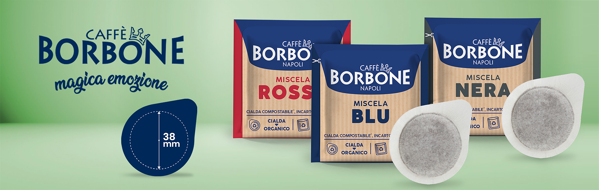 Caffè Borbone cialde diametro 38 mm Caffè Borbone cialde diametro 38 mm