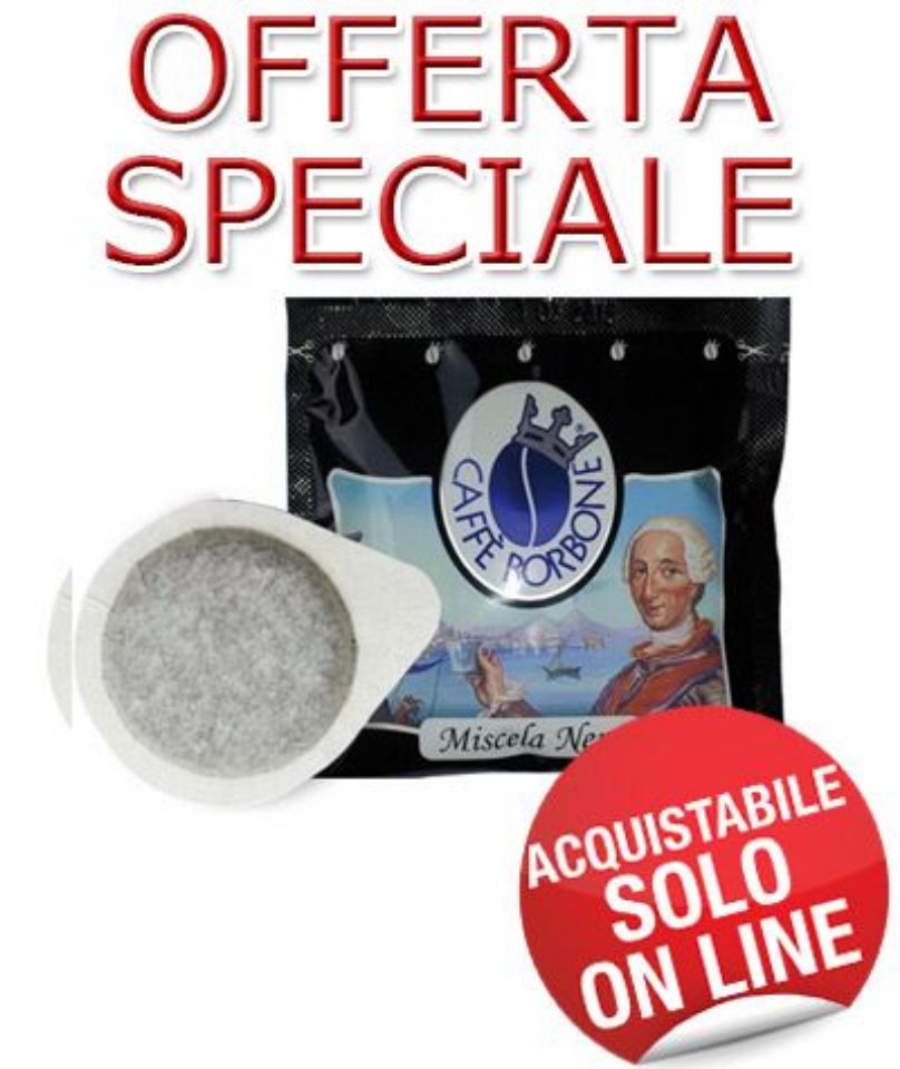 SUPER OFFERTA: 200 Cialde filtrocarta caffè Borbone miscela NERA 44 mm ESE  0,17€ a Cialda