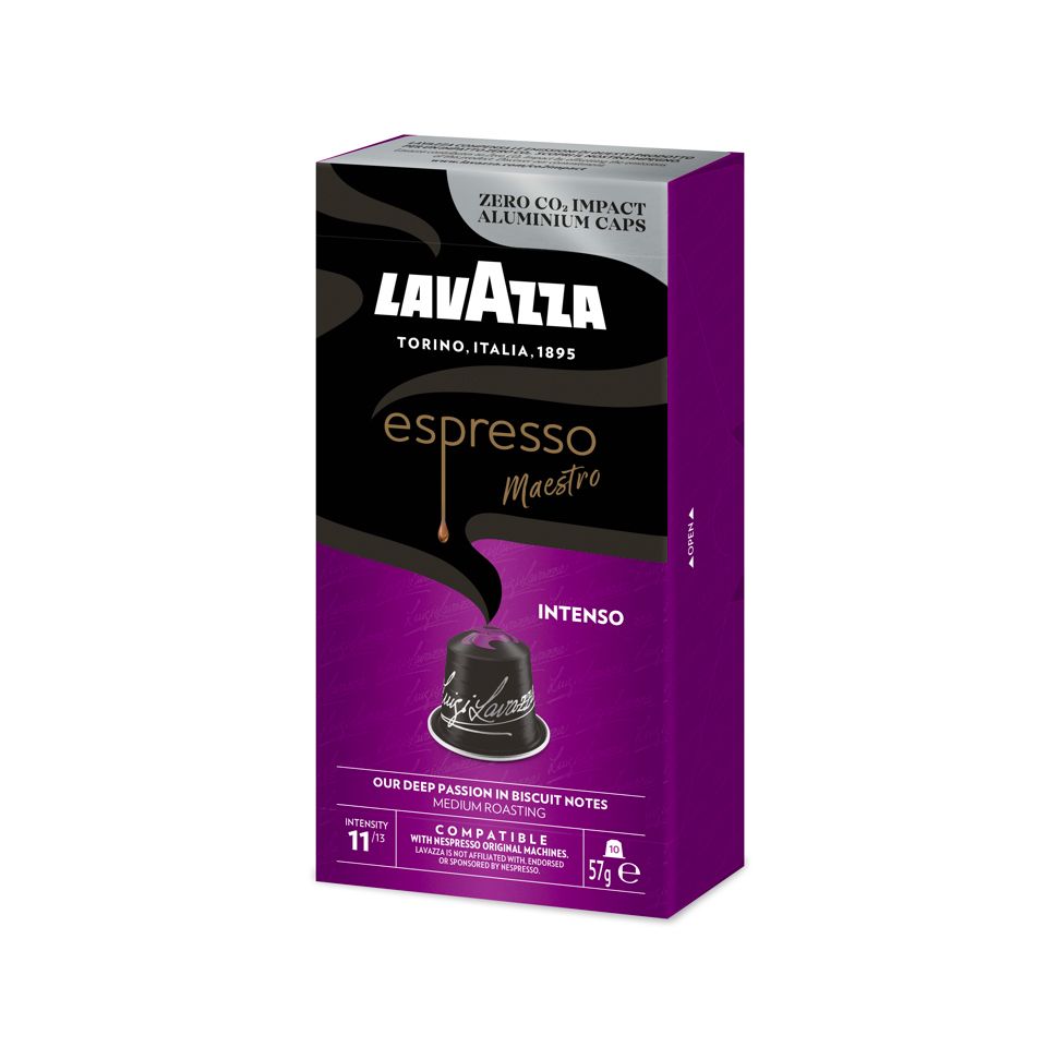 Immagine di 100 capsule in alluminio caffè Lavazza Espresso Maestro Intenso compatibili Nespresso