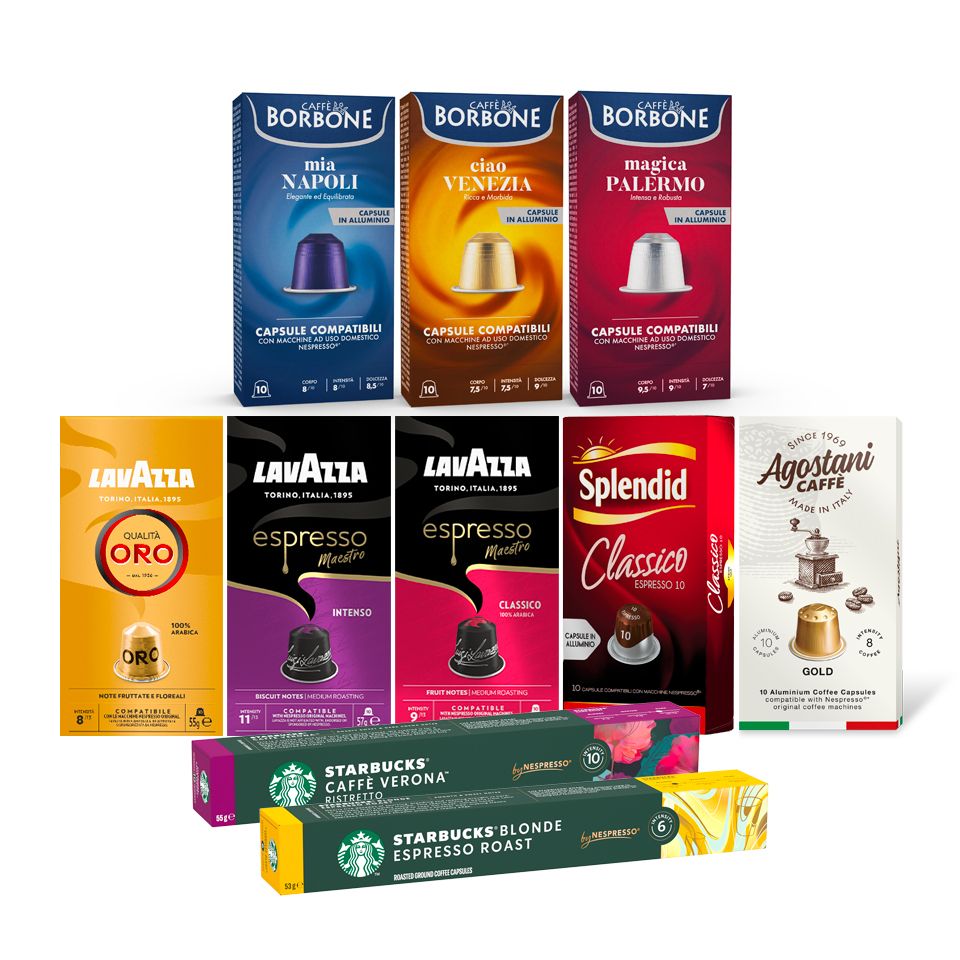 Immagine di MIX ALLUMINIO 160 capsule in alluminio compatibili Nespresso