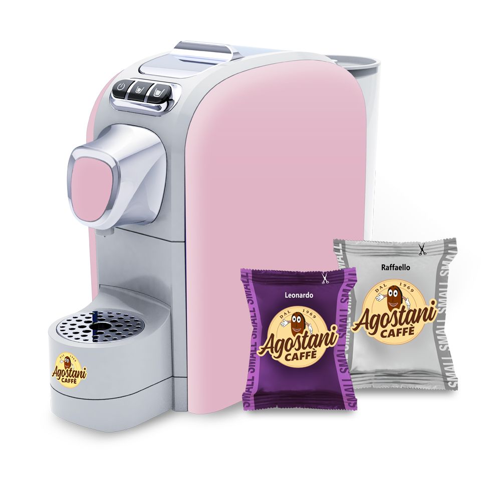 Immagine di Offerta: Macchina Agostani Small Cup Rosa + 200 capsule Caffè Agostani linea Small