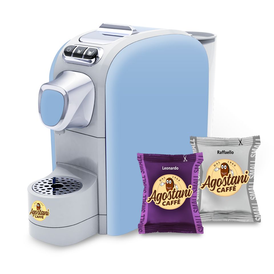 Immagine di Offerta: Macchina Agostani Small Cup Azzurra + 200 capsule Caffè Agostani linea Small