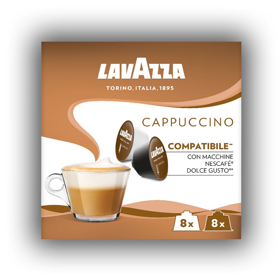 Immagine di 16 Capsule CAPPUCCINO Lavazza compatibili Nescafé Dolce Gusto