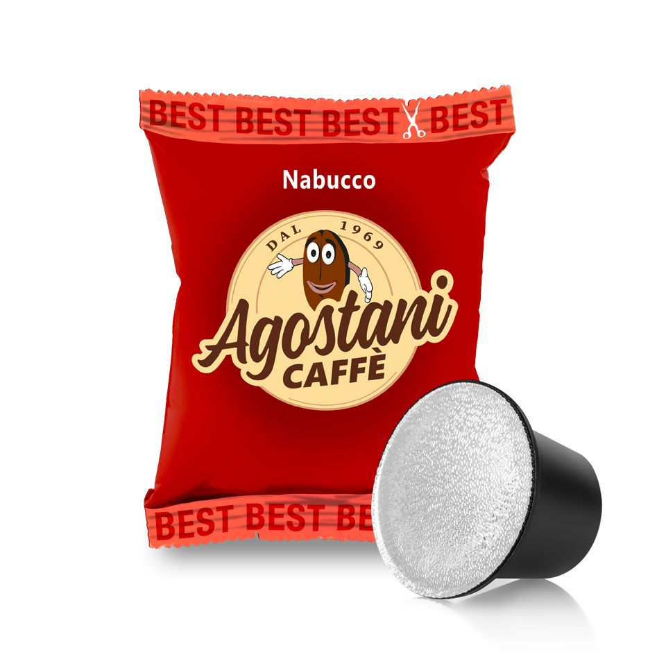 Immagine di 100 capsule Caffè Agostani Best Nabucco compatibile Nespresso