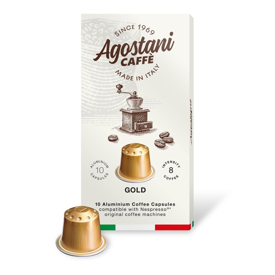 Immagine di Capsule in alluminio Caffè Agostani Best GOLD compatibili Nespresso