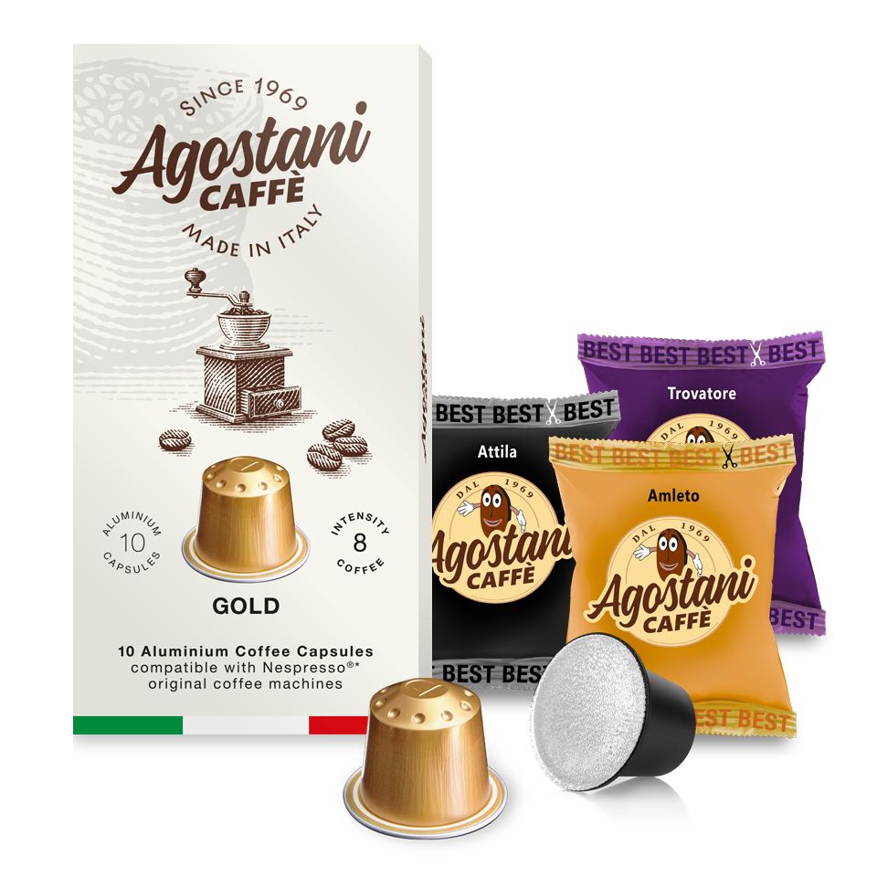 Immagine di OFFERTA LANCIO: 180 capsule Caffè Agostani BEST miste compatibili Nespresso Spedizione Gratuita