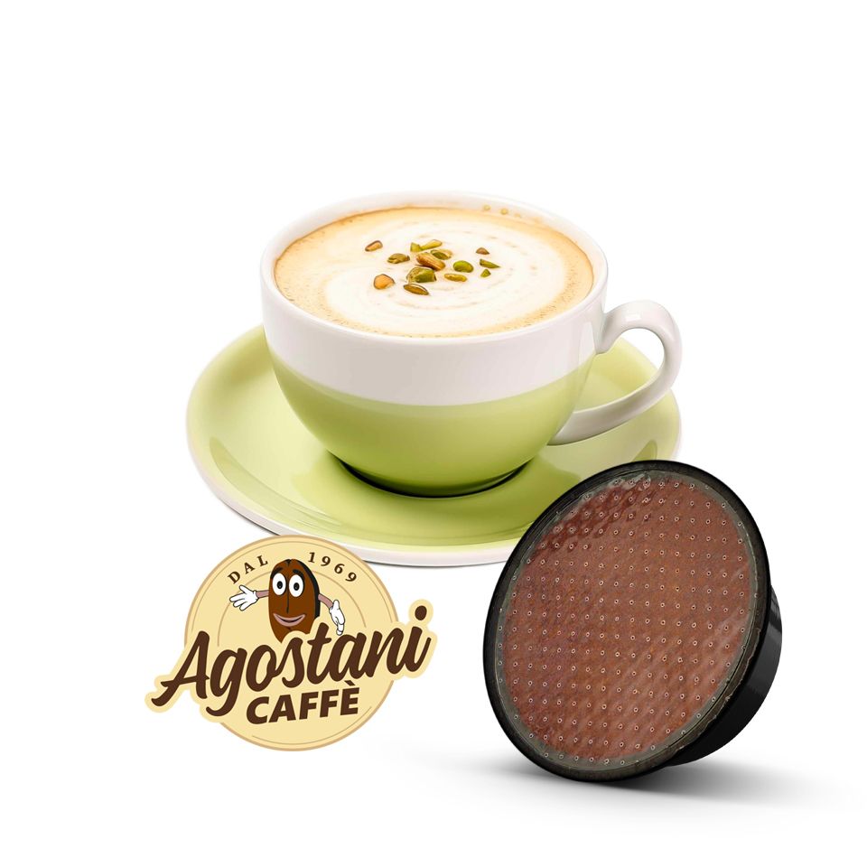 Immagine di 16 capsule Agostani Small Cappuccino al Pistacchio compatibili Lavazza a Modo Mio