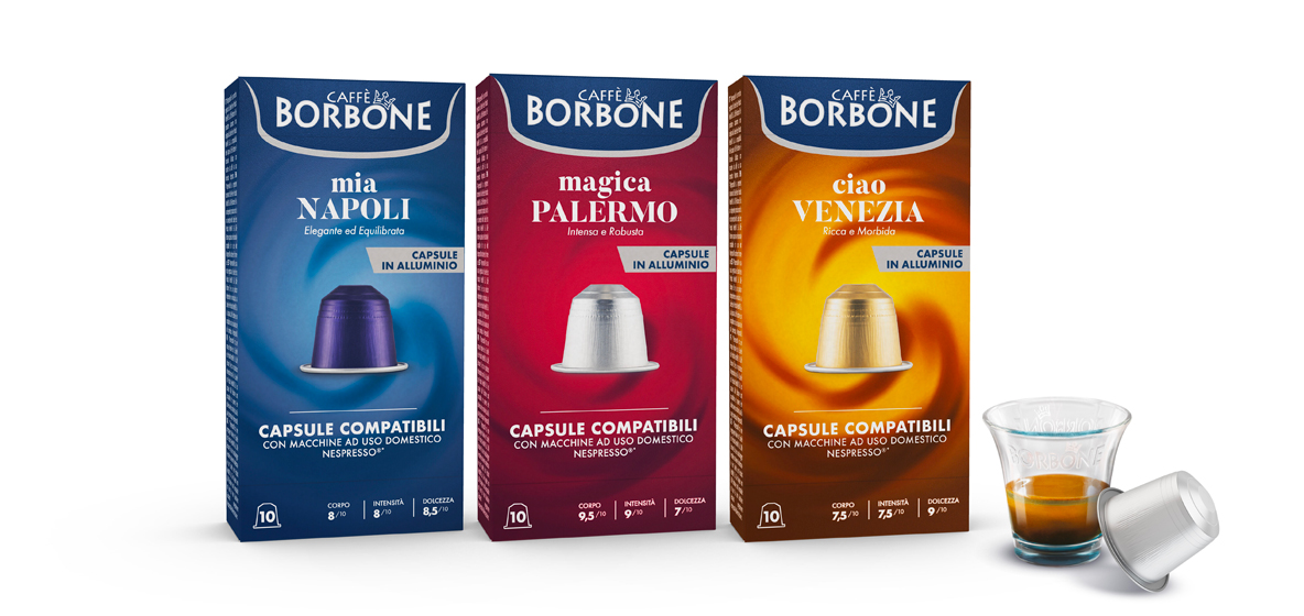 Capsule in alluminio Caffè Borbone compatibili Nespresso